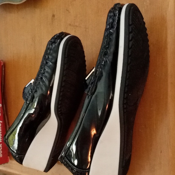 SL Design Size 38 Black Wedge Shoes - Picture 4 of 7